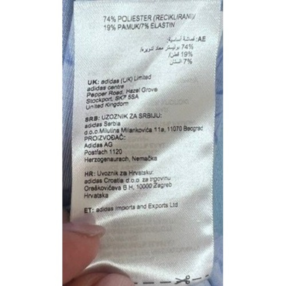 Adidas Women's Go-To Printed Golf Polo Shirt Dawn Blue/Lav S RARE FACTORY SAMPLE - Picture 11 of 11